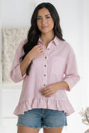 Pretty Please Pink Peplum Blouse (Open Pack)