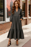 Slate Serenade Maxi Dress (Open Pack)