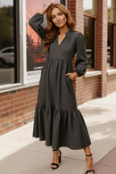 Slate Serenade Maxi Dress (Open Pack)