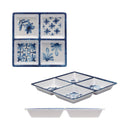 Home Essential Melamine 4 Section Tray Talavera 8.64in