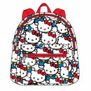 HELLO KITTY IN CLASSIC UNIFORM 10" PU LEATHER  ALL OVER PRINT MINI BACKPACK