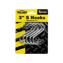 Toolshed Stainless Steel S Hooks, 5pc - 3in