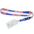 Bonita Home USA Flag Lanyard with Badge Holder - 22in