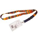 Bonita Home African Kente Textile Lanyard with Badge Holder - 22in