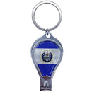Bonita Home El Salvador Flag Nail Clipper/Bottle Opener & Keychain - 2.55in