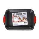 Bonita Home Metal Baking Pan with Silicone Handles - 14x9x2in