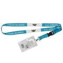 Bonita Home Virgin Islands Flag Lanyard with Badge Holder - 22in