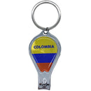 Bonita Home Colombia Flag Nail Clipper, Bottle Opener & Keychain, 2.55"