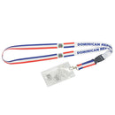 Bonita Home Dominican Republic Flag Lanyard with Badge Holder - 22in