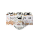 Bonita Home Multi Purpose Glass Jar with Lid, 3ct, 5oz