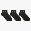 STORYi Men's Ribbed Ankle Socks ? 3 Pairs (One Size Fits Most for Men, Black) HO028530