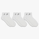 STORYi Men's Ribbed Ankle Socks ? 3 Pairs (One Size Fits Most for Men, White) HO028530