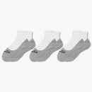 STORYi Unisex Everyday Ankle Socks ? 3 Pairs (One Size Fits Most, Grey) HO028554