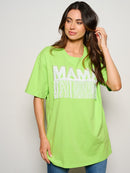 WOMEN'S SHORT SLEEVE MAMA GRAPHIC TOP