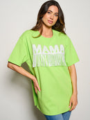 WOMEN'S SHORT SLEEVE MAMA GRAPHIC TOP