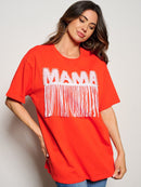 WOMEN'S SHORT SLEEVE MAMA GRAPHIC TOP