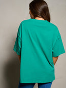 WOMEN'S SHORT SLEEVE SEQUINS MAMA GRAPHIC TOP