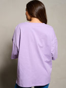 WOMEN'S SHORT SLEEVE SEQUINS MULTI GRAPHIC TOP