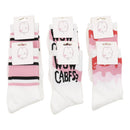 Women's Cute Pink Pattern Socks SS3316-2 (12PC)