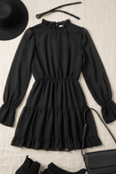 Black Swiss Dot Dress