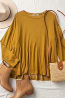 Mustard Solid Design Top