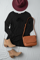 Plus Black Ribbed Top