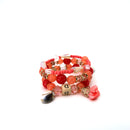 Letter N Flower Charm Ball Bracelet BR2221-27 (12PC)