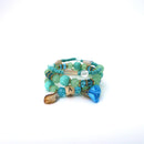 Letter N Flower Charm Ball Bracelet BR2221-27 (12PC)