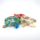Letter N Flower Charm Ball Bracelet BR2221-27 (12PC)