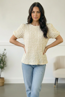 Ivory Textured Blouse