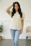 Ivory Textured Blouse