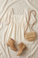 Cream Crochet Lined Top