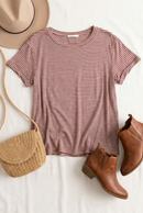 Mauve Stripe Top