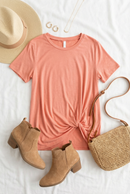 Plus Blush Twist Hem Top
