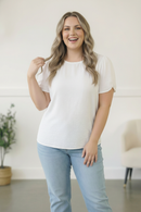 Plus Ivory Crepe Blouse