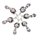 Raccoon Plush Stone  Key Chain TY612-10 (12PC)