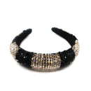 Multi Crystal Stripe Pattern Headband HB1201 (12PC)