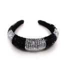 Multi Crystal Stripe Pattern Headband HB1201 (12PC)