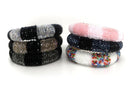 Multi Crystal Stripe Pattern Headband HB1201 (12PC)