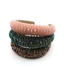 Multi Crystal Beaded Headband HB1202-3 (12PC)