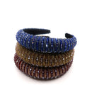Multi Crystal Beaded Headband HB1202-3 (12PC)