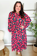 Look Adorable Ribbon Bow Tie Babydoll Tiered Maxi Dress (Open Pack)
