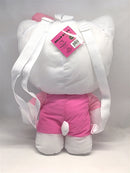 Hello Kitty Pink Flower  Overalls LG  Plush Back Pack
