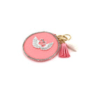 Rhinestone Swan Tassle Mirror Key Chain KC3222-4 (6PC)