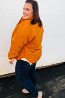 Eyes On You Butterscotch Quilted Puffer Jacket (Open Pack)