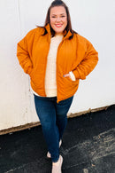 Eyes On You Butterscotch Quilted Puffer Jacket (Open Pack)