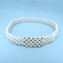 Pearl N Rhinestone Rectangle Buckle Belt BT0506-9 (3PC)