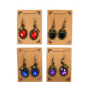 Color Stone Skull Earring ER2826-78 (12PC)