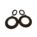 Rhinestone Circle Drop Hoop Earring ER904-17 (12PC)