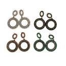 Rhinestone Circle Drop Hoop Earring ER904-17 (12PC)